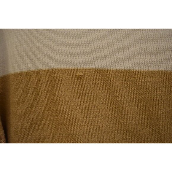 Women's Carol Rose Tan Gray Cream Color Block Turtleneck Sweater Size M - Picture 3 of 8
